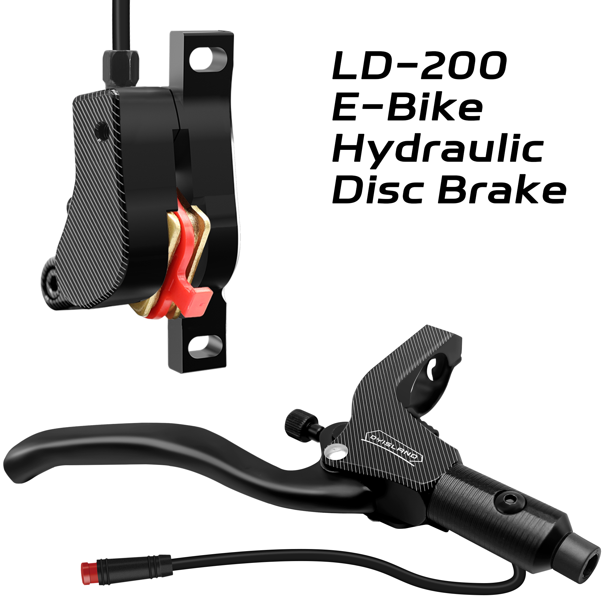 DYISLAND LD200 2 Kolben E-Fahrrad Hydraulische Scheibenbremse einstellen 2Stift Energie aus Elektrische Fahrrad Hydraulische Scheibenbremse Mit Montage Werkzeug