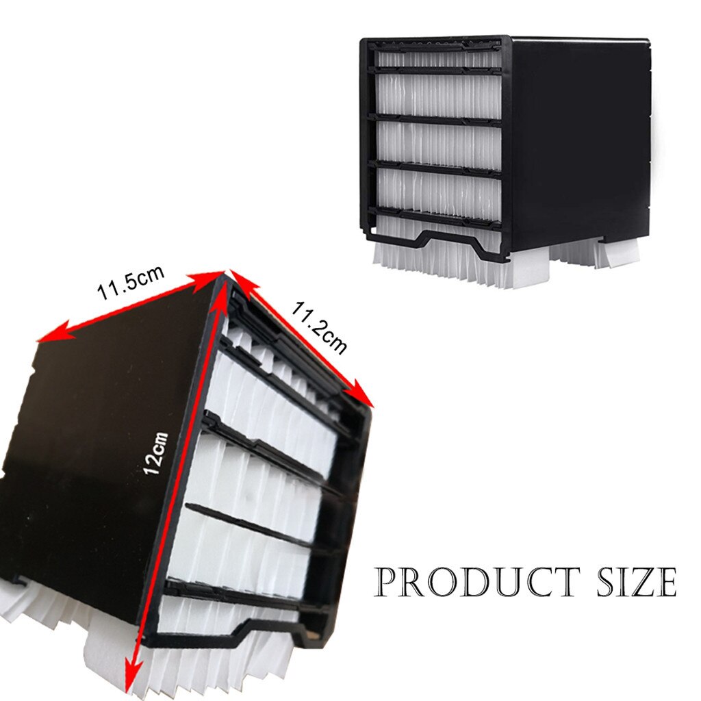 USB Mini Portable Air Conditioner Humidifier Purifier Led Light Desktop Air Cooling Fan Cooler Fan for Office Home HVAC Systems