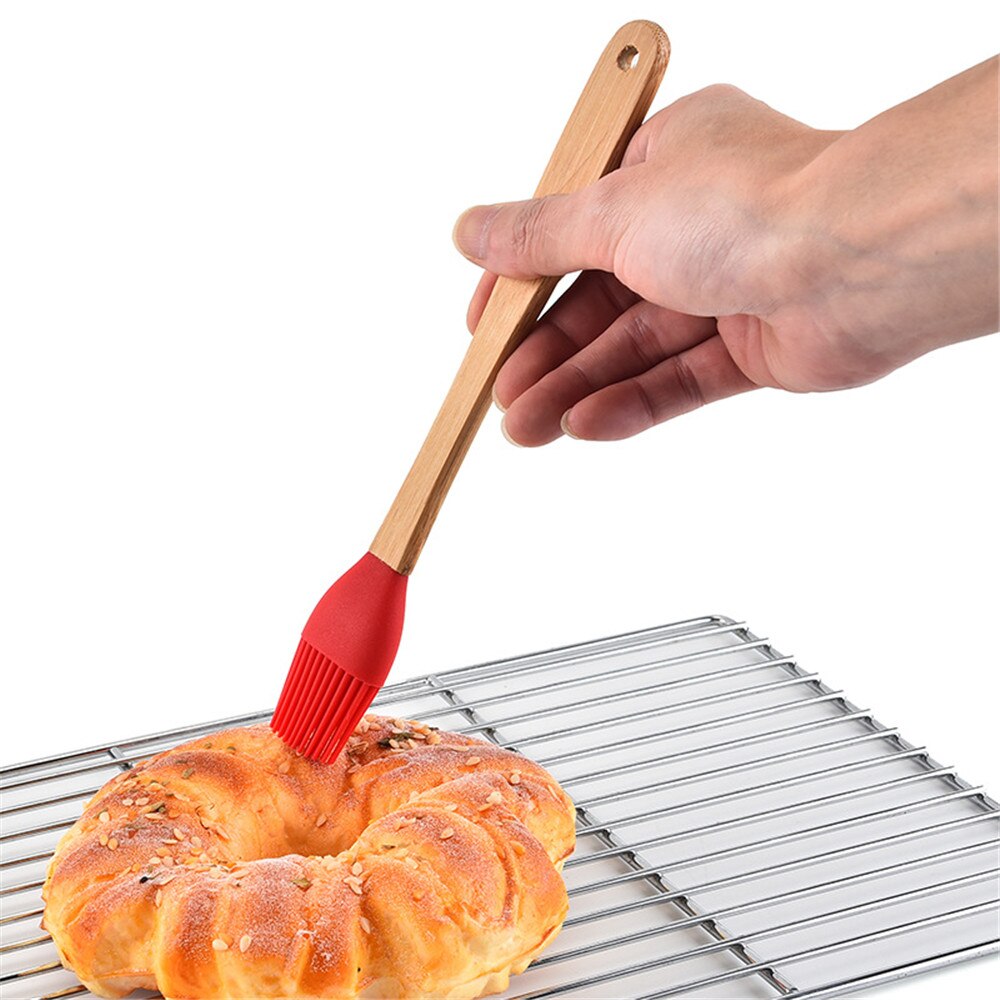 5 Stks/set Cake Siliconen Spatel Set Pastry Brush Lepel Deeg Fondant Boter Non-stick Schraper Koken Bakken Keuken Bbq gereedschap