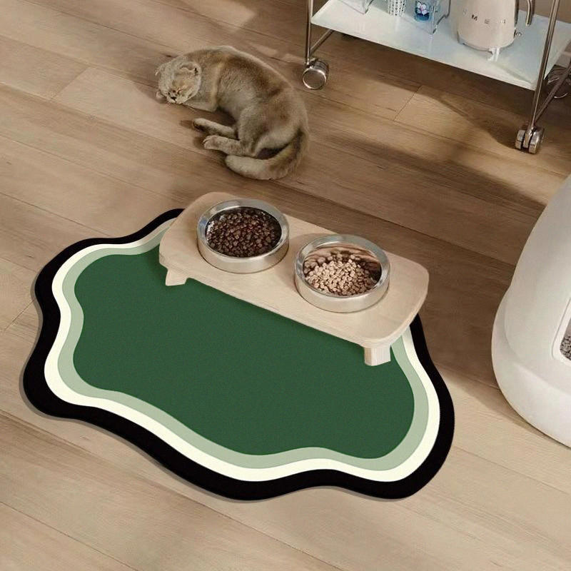 1 pz estate tinta unita tappetini per animali domestici antiscivolo assorbente resistente all'usura a prova di perdite facile da pulire tappetini per cibo per cani tappetini per cibo per gatti