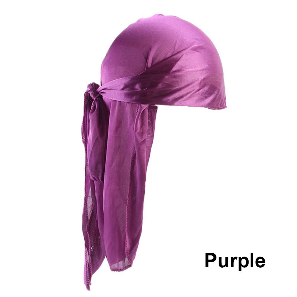 Bandana elástica ajustable para hombre y mujer, gorro de seda para quimio, para la cabeza, Baotou, 10 colores: Lavanda