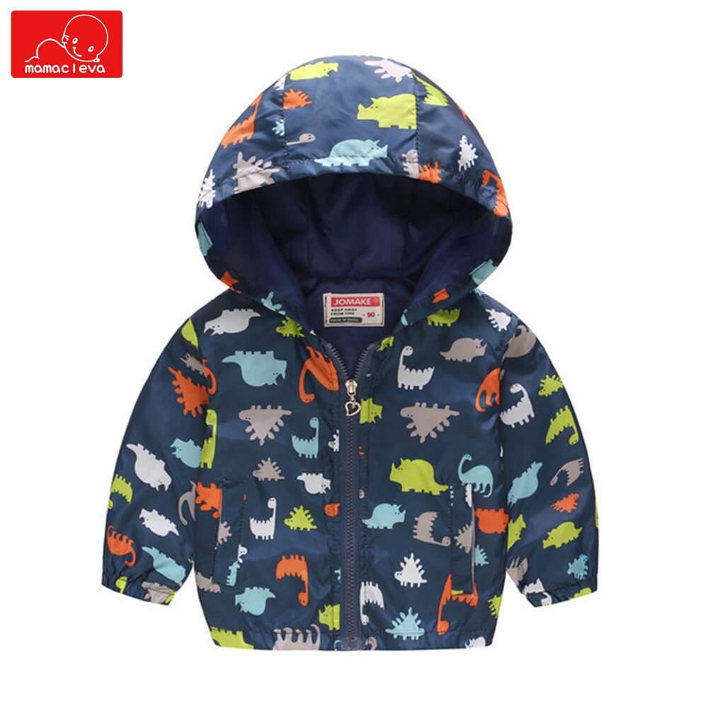 Lente herfst kids Dinosaur windjack voor jongens meisjes leuke bovenkleding kinderen hooded jassen kind overjas