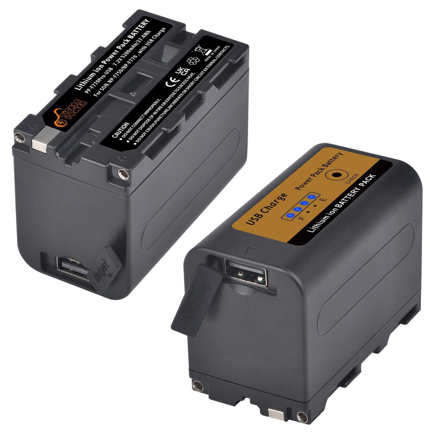 5200mAh NP F NPF750 NP-F750 Battery for Sony F770 F750 CCD-RV100 RV200 CCD-SC5 Video Camera Photography Light: 2 Battery