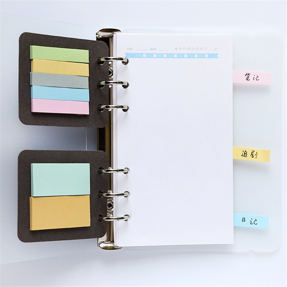 2 Stks/set A5 A6 Spiraal Notebook Sticky Note Planner Index Stickers Dokibook Accessoire Planner Notebook Accessoires
