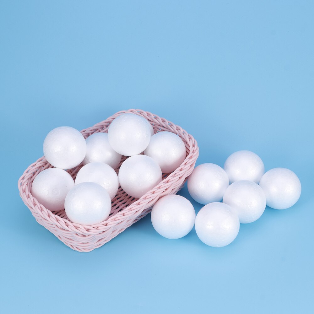 Boules de polystyrène rondes (2cm), 100 pièces, artisanat de modélisation de décoration de mariage, sphère ronde, articles de bricolage (2cm): White 3