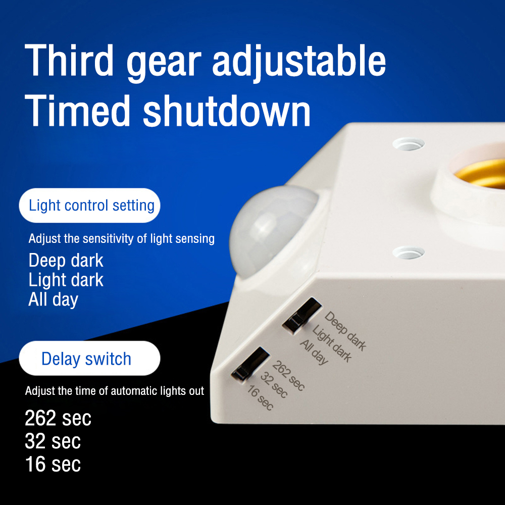 Automatisch Menselijk Lichaam Infrarood Ir Sensor Lamphouder 110-240V E27 Basis Led Lamp Pir Bewegingsdetector Wandlamphouder Socket