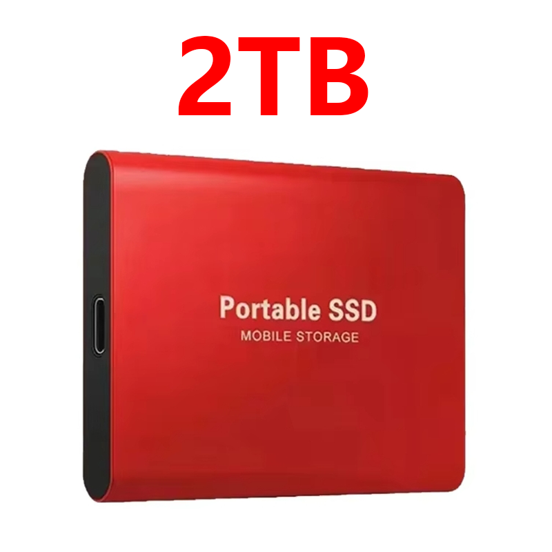 Portable SSD 2TB External Hard Drive 1TB Original Solid-state Drive 16TB High-Speed Mass Storge Hard Disk for Laptop/MAC/PC: green