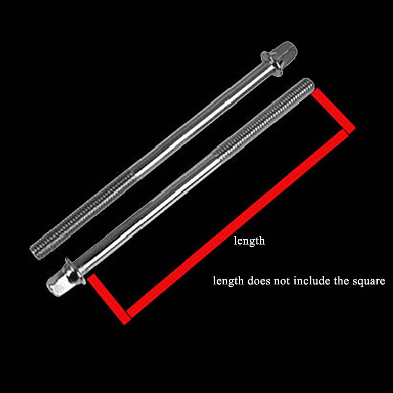 Tromlebolte tromelskruer  m6 almindelig anvendelse standard sølv ydre firkantede bolte 100mm 110mm 120mm 130mm længde 6 stykker 1 parti