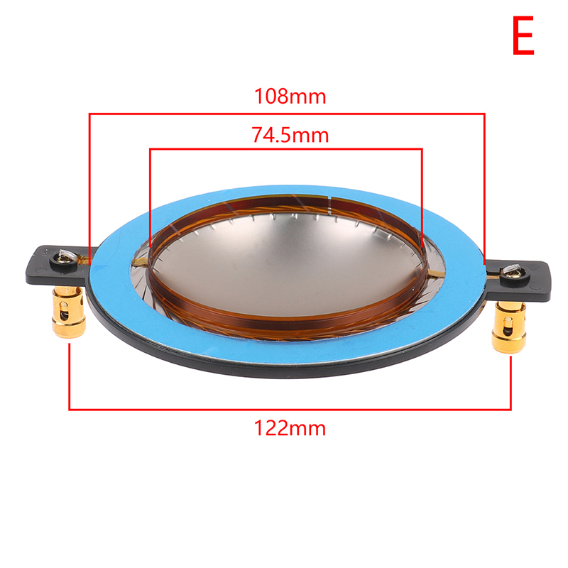 1PC 34,4mm 44,4mm 51,3mm 72,2mm 74,5mm DIY Teile Core Hochtöner Schwingspule Membran Titan film Höhen Lautsprecher Reparatur zubehör: Silber