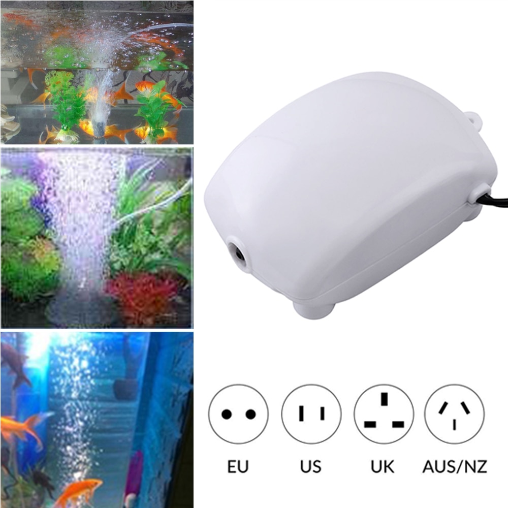 Aquariums US/EU pompe à oxygène | Prise US/ue réservoir d'oxygène, pompe à Air, réservoir d'oxygène silencieux, fournitures d'oxygène, pompe à oxygène Portable, aérateur, compresseur D40