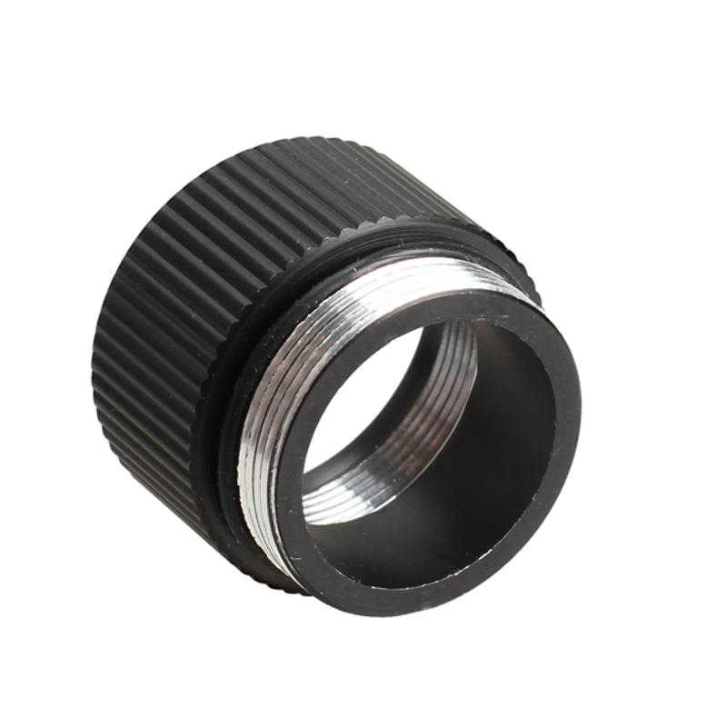 1 stks Zwart Oplaadbare Extension Tube Ring Joint Adapter voor Heldere Zaklamp 18650 Lithium Batterij Lamphouder Converter