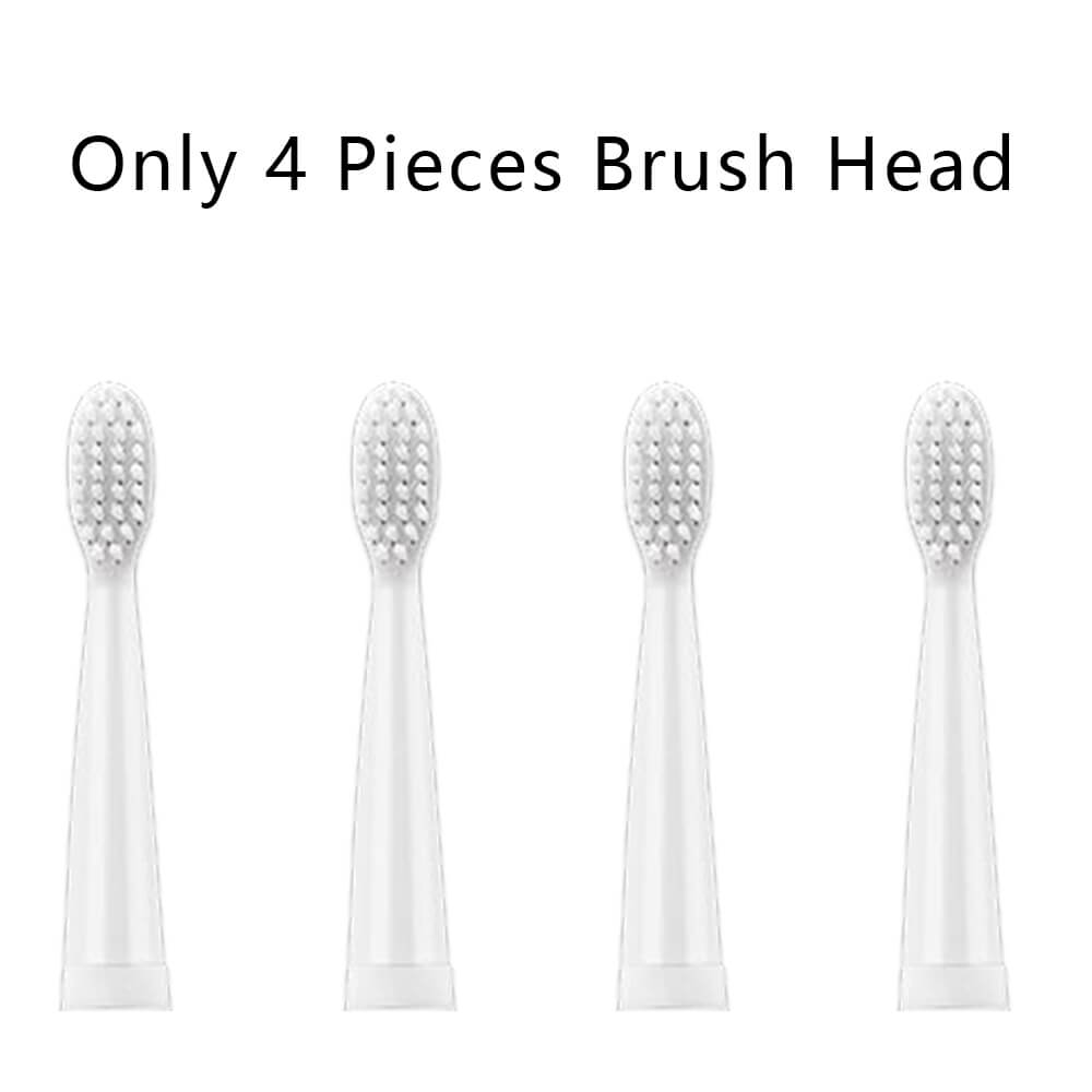 Ultrasonic Electric Toothbrush Rechargeable Dental Scaler Tooth Calculus Cleaner Portable Remover Stains Dentist Brush Heads Box: Only 4 Heads White