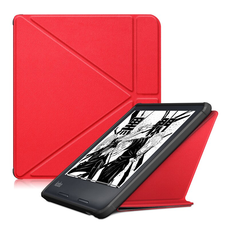 Funda plegable para Kobo Libra 2, carcasa inteligente para libro electrónico, 2. ª generación, , 7 pulgadas: Red / For Kobo Libra2 2021