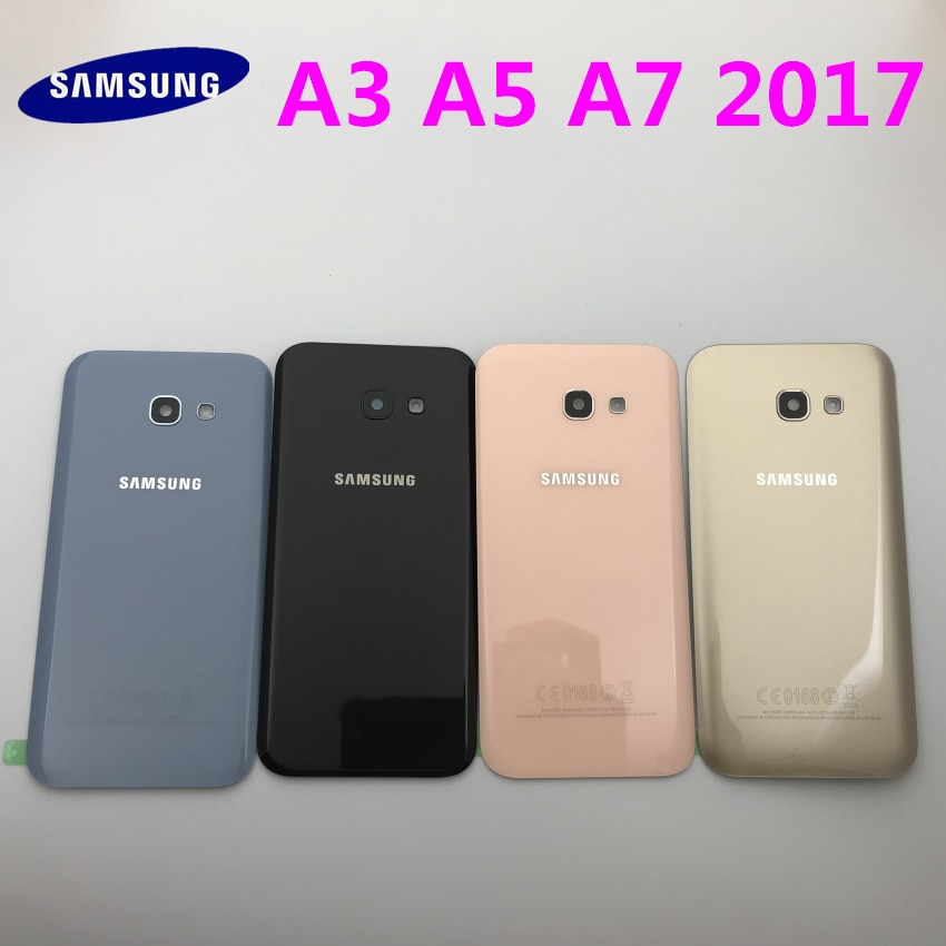 Samsung Galaxy A3 A5 A7 A320 A520 A720 A320 A520 A720 Battery Back Glass Cover Door Housing Battery Cover