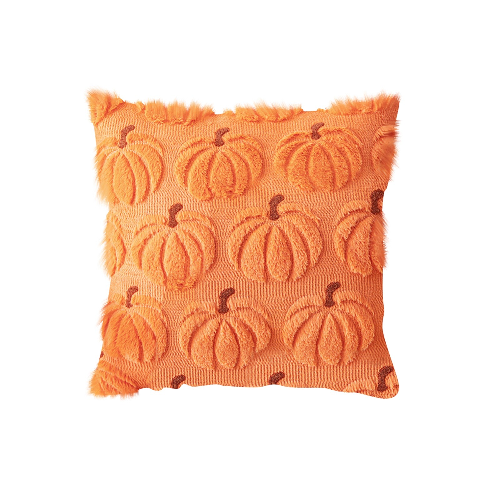 17.7x17.7inThanksgiving Pillow Maple Leaf Cover Solid Color Cushaw Embroidery Home Pillow Waist Cushion Cover Cojines Para Sofa: green