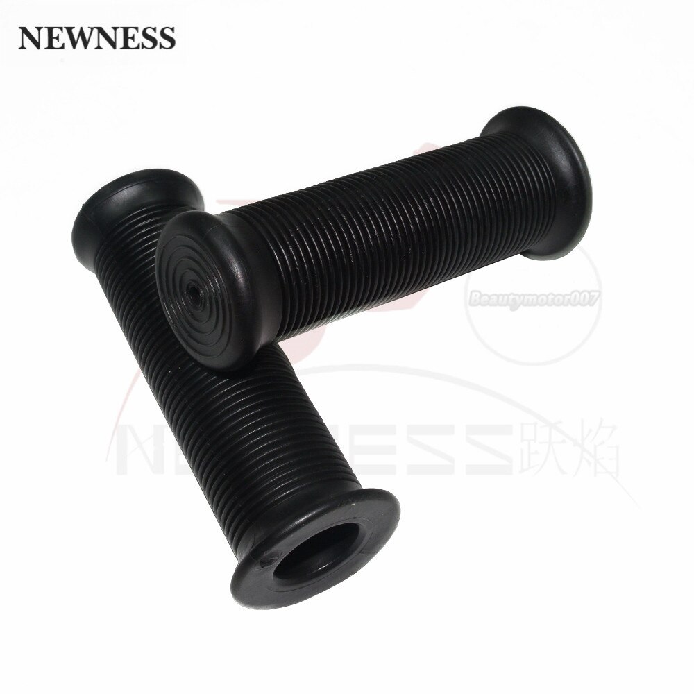 1 paio 25mm 28mm manopole Vintage manopole moto universali in gomma manopole manopole Bar End per Cafe Racer Bobber Custom: Black