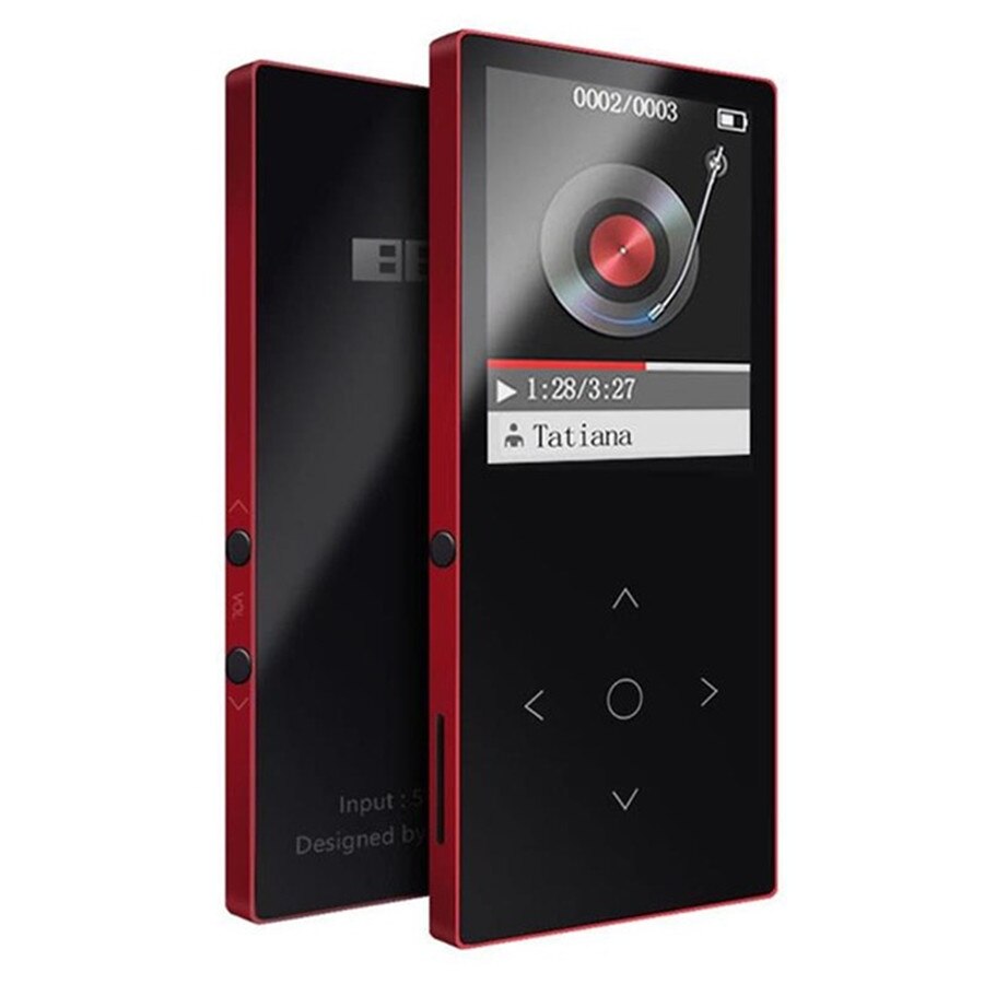 Bluetooth MP3 MP4 Player FM Radio BENJIE K8 MP4 Touch Screen Build in Speaker 8GB Music Player Lossless HiFi Sound Video Player: Red
