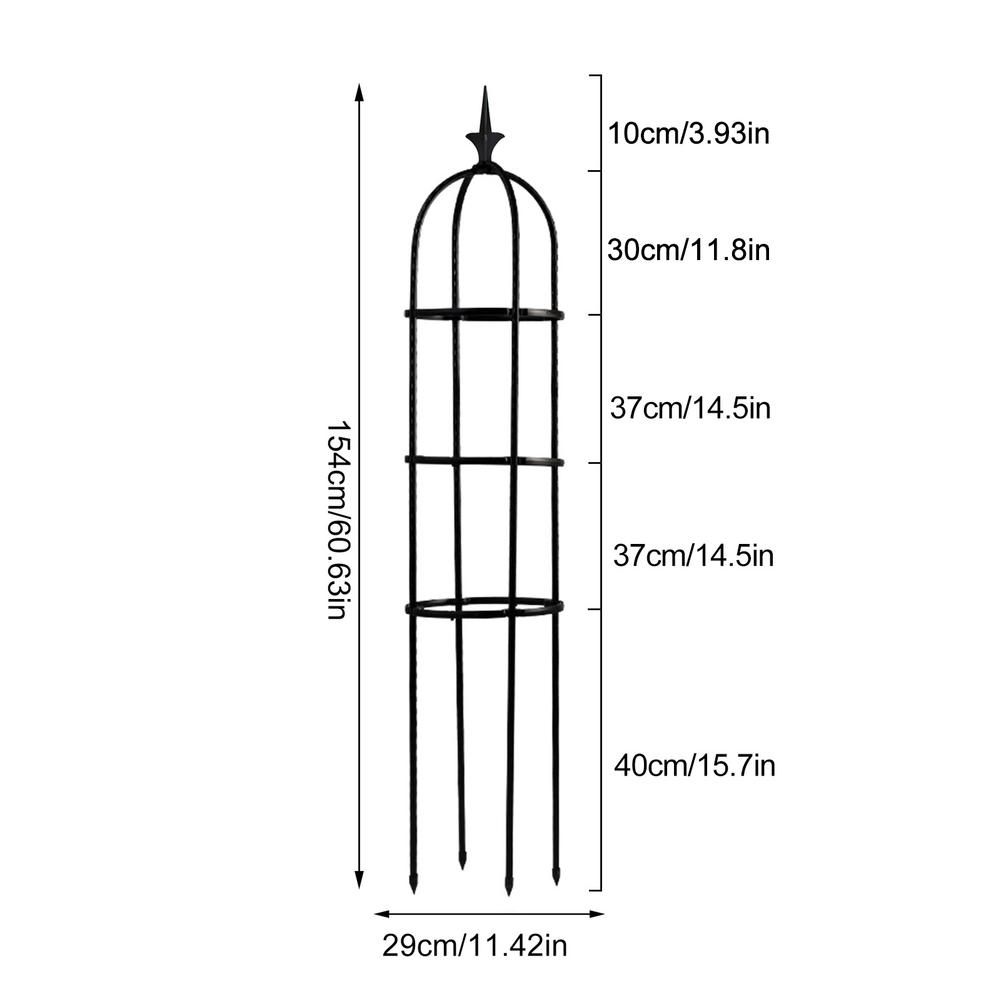 Obelisk plante klatreplante vinstativ haveplante klatreespalier splejset stål blomsterramme stativ plante pottestøtteramme