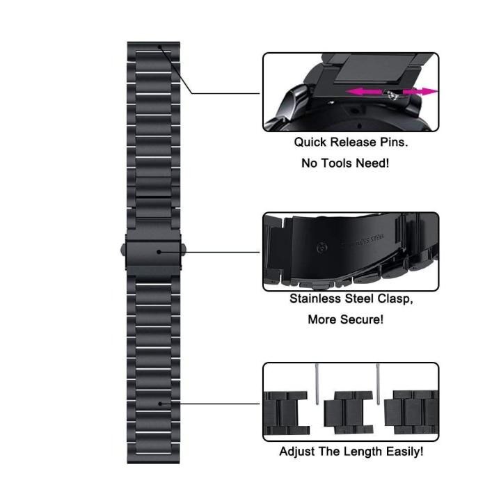 Rvs Polsband Voor Huawei Horloge GT2 46mm Smart Horloge Strap Vervanging Horloge Band Vrouwen Mannen Armband Luxe