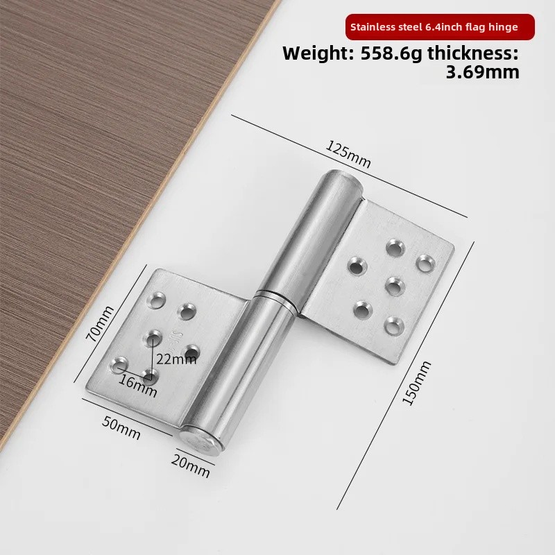 Traditional Flag-Shaped Door Hinges Comprehensive Removable Large Door Hinges Fire Prevention Aluminum Alloy Door Hinges: Light  Blue