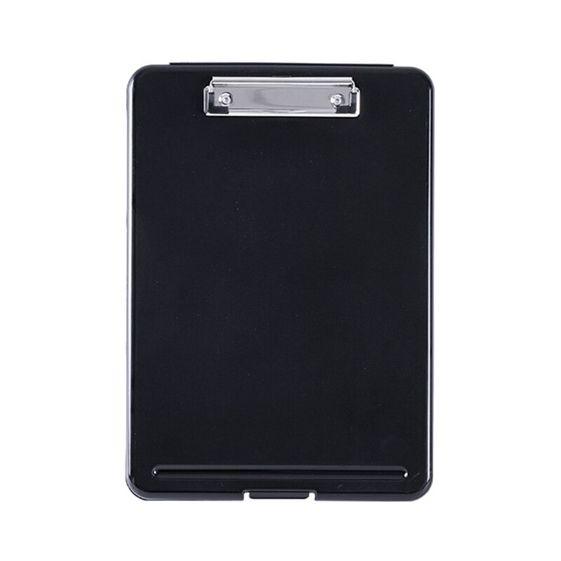 A4 Classic Multifunctional File Folder Organizer Plastic Clipboard Storage Box: BK