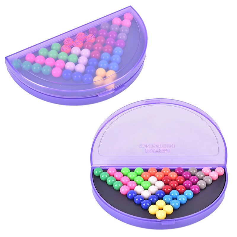 3D Puzzle logique esprit jeu 178 défis pyramide plaque jouet perles développement intellectuel jeu éducatif enfants jouets IQ perle: VIOLET