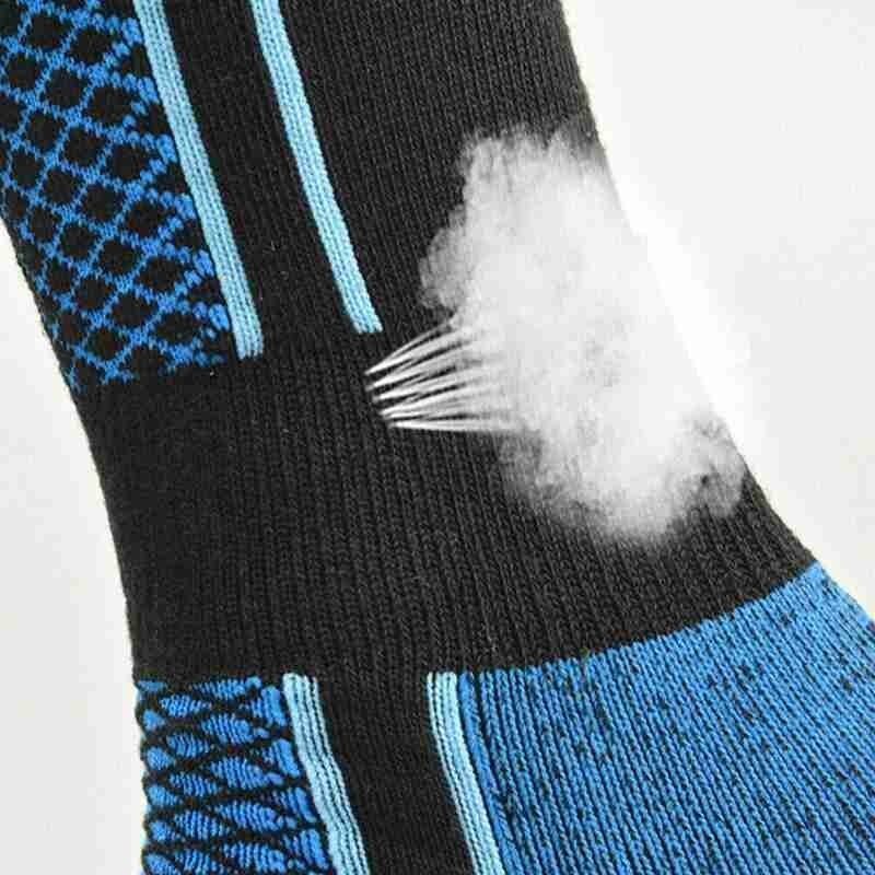 Chaussettes thermiques de sport pour femme et homme, 1 paire, pour Ski d'hiver, marche, randonnée