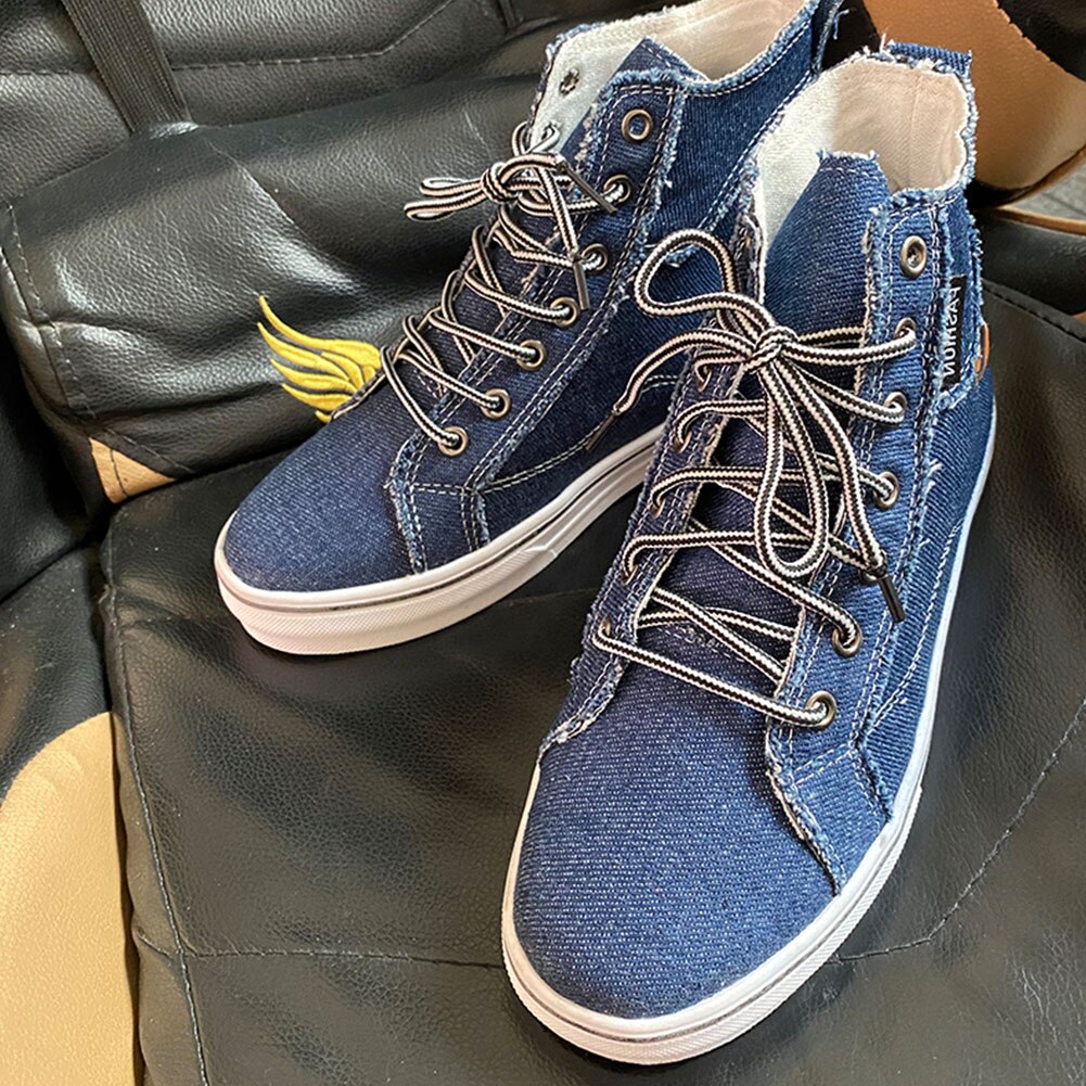 Karinluna denim låga klackar skor kvinna vulkanisera snörning solida sneakers kvinnor skor skor