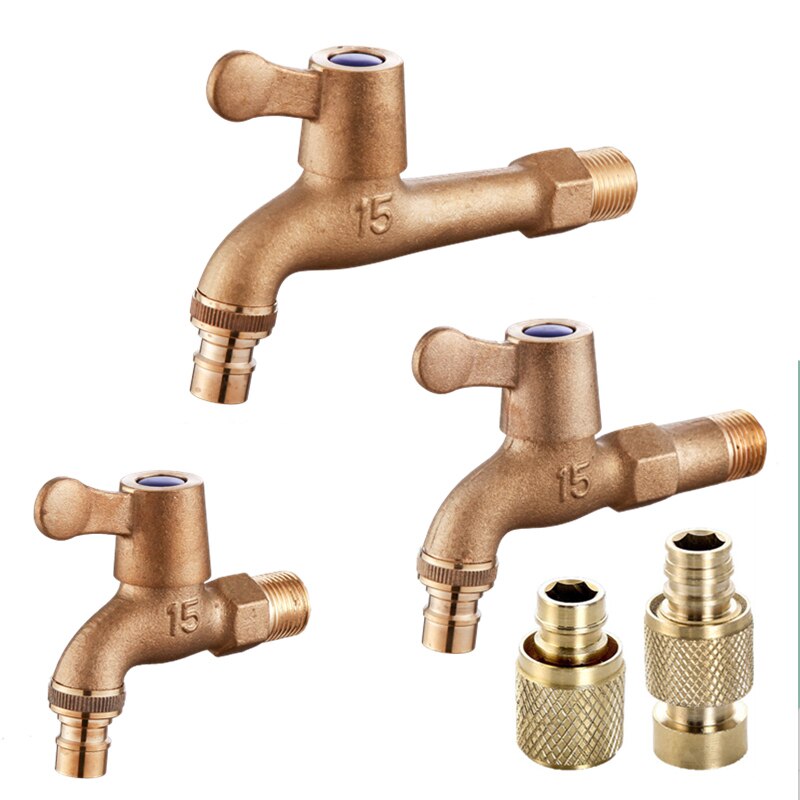 Rubinetto da giardino singolo in ottone antico rubinetto da giardino esterno montaggio a parete lavabo rubinetto lavatrice rubinetti Mocio raccordo per irrigazione