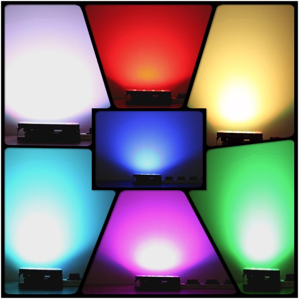 7 färger rgb smd 50w ledde översvämning ljus 220v ... – Grandado