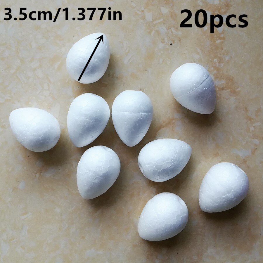 2/2.5/3/3.5/4/4.5/5.5cm White Water Modeling Foam Rose Bud For Nylon Stocking Flower Accessories Polystyrene Styrofoam Buds: 3.5cm 20pcs