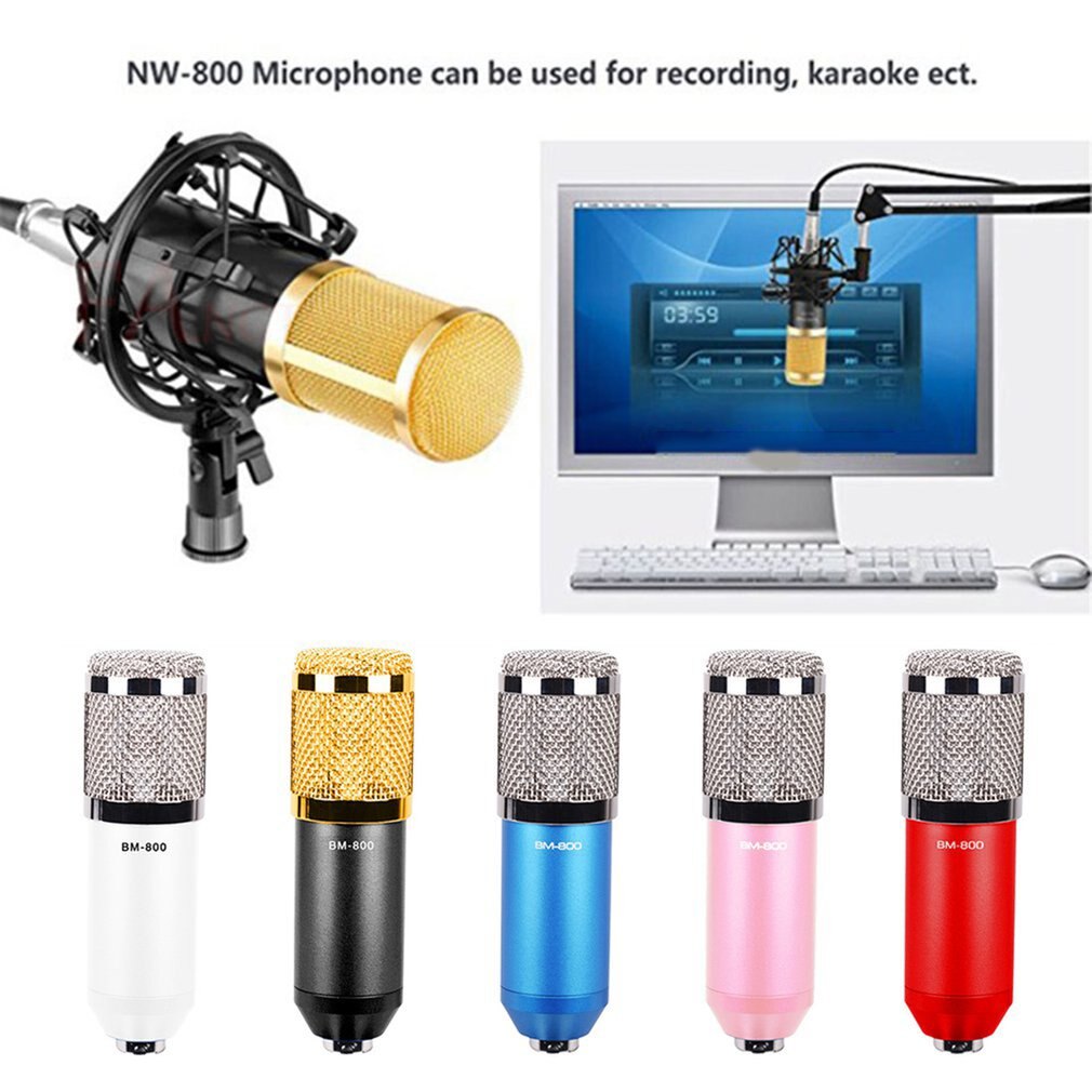 Bm-800 Condensator Microfoon Kit Broadcasting Studio Opname Professionele Mic Praktische Draagbare Microfoons