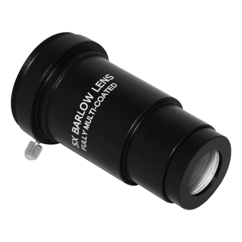 Barlow Lens 5X 1.25 Fully Metal Multi Coated Optical Glass with T Adapter M42 0.75 Thread for 1.25 Inch 31.7mm Telescopes Eyepie