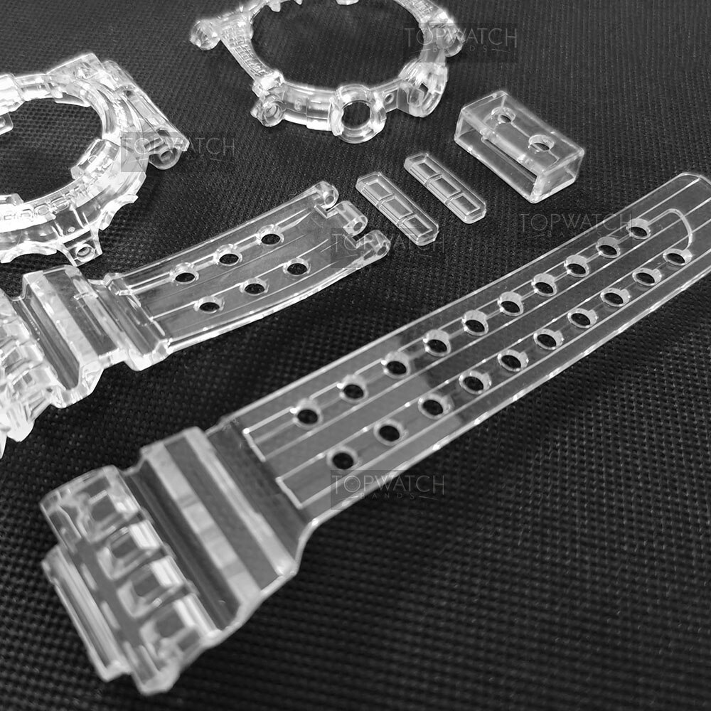 Voor GWF-1000 Band Rubber Horlogeband Ijs Transparant Siliconen Horloge Bands En Case Cover Waterdichte Sport Horlogebanden Met Gereedschap