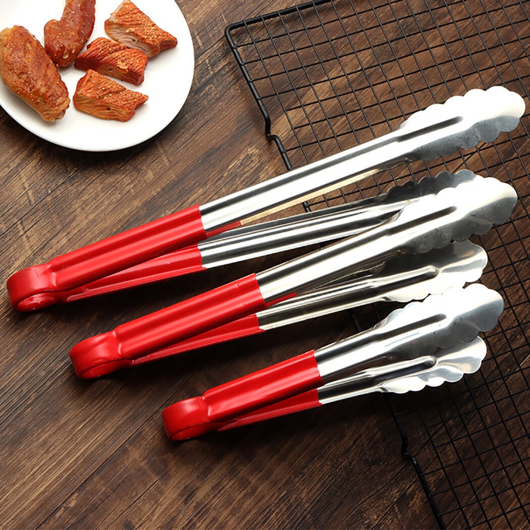 Various sizes Stainless Steel Kitchen Tong Heat Resistant Hollow-Out Barbecue Tongs Food Tong Kitchen Tools BBQ Tool Accessories