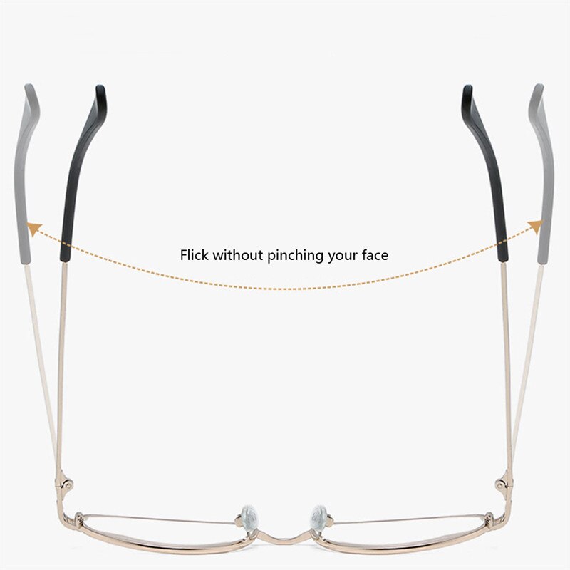 Metal Frame Reading Glasses For Men Women Oval Frame Hyperopia Glasses Clear Lens Glasses +1.0+1.5+2.0+2.5+3.0+3.5+4.0