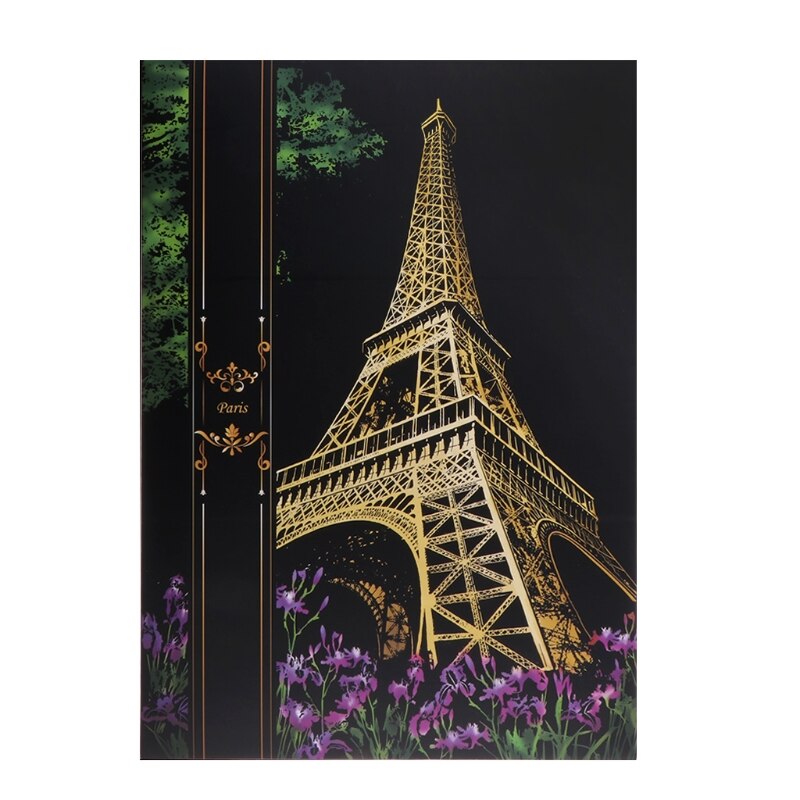 2 Sheets Scratch Pictures Paper 41x29cm Set Screen Postcard DIY: 1