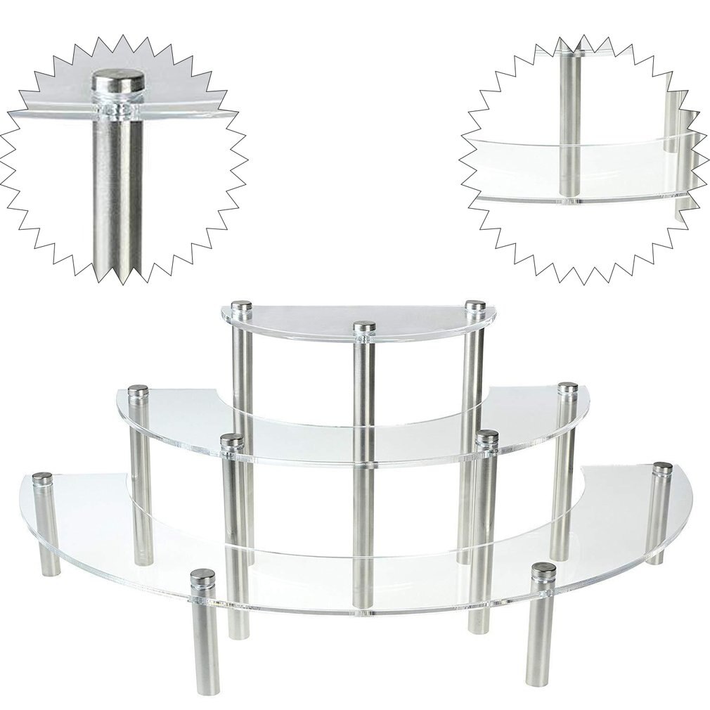 Acryl Cupcake Stand 3 Tier Cake Stand Dessert Cupcake Display Rack Holder Wedding Christmas Decorations Transparant