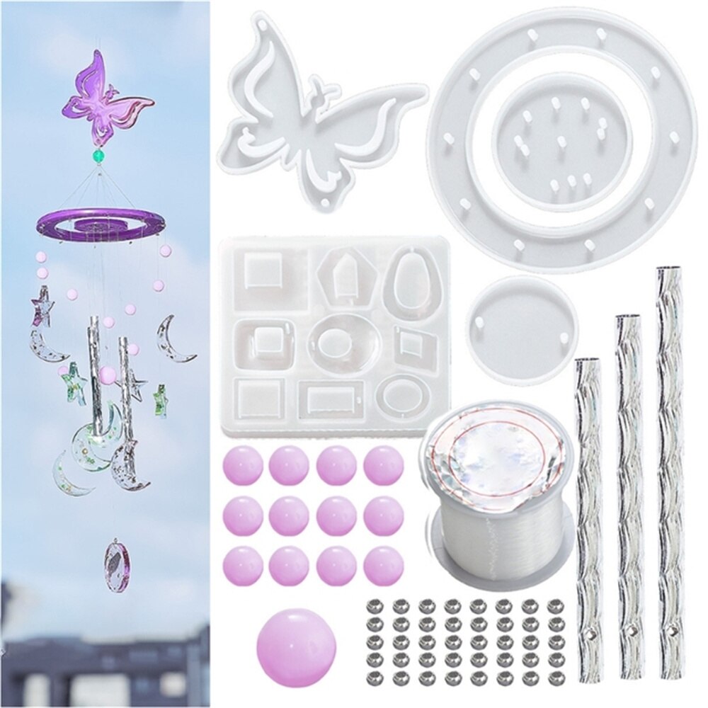 Attrape-rêve en résine époxy, moule en silicone pour miroir, décoration murale, outil fait à la main, bricolage, pour la maison: Butterfly series