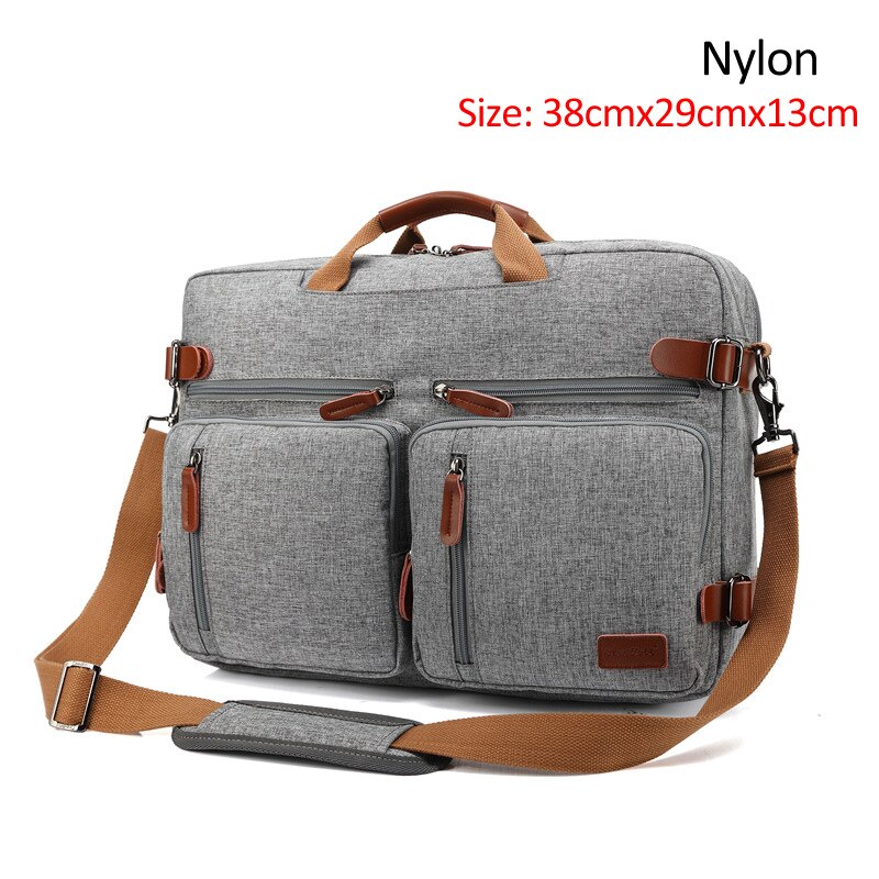 Men Canvas Briefcase Business Laptop Handbag Large Messenger Shoulder Bag Big Casual Male Tote Back Bags Travel Suitcase XA162ZC: Gray nylon