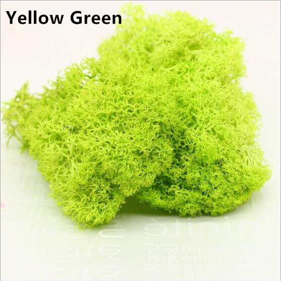 Fausse mousse artificielle multicolore, 20g, fausse plante, accessoire décoratif pour la maison, le salon et le jardin: Yellow Green