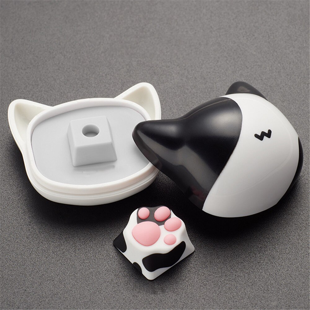 Cute Cat Paws Mechanical Keyboard KeyCaps Kawaii Silicone Key Cap Lovely Cat Claw Laptop Cumputer Accessories Office Decor: A