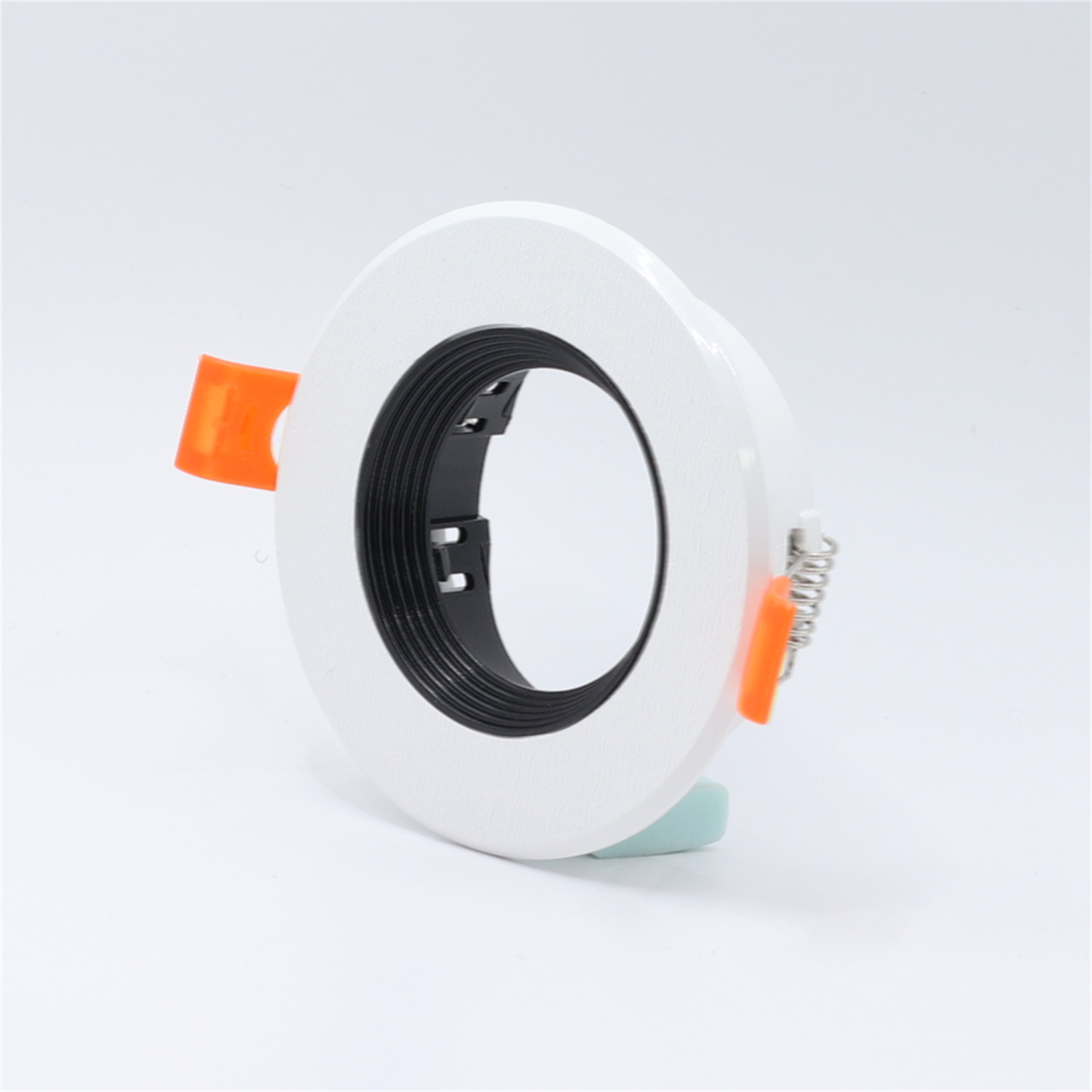 White Black LED Recessed Ceiling Spotlight Downlight Plastic Fixture GU10 MR16 Round Back Clip Lamp Frame Cut Out 75mm: Yellow