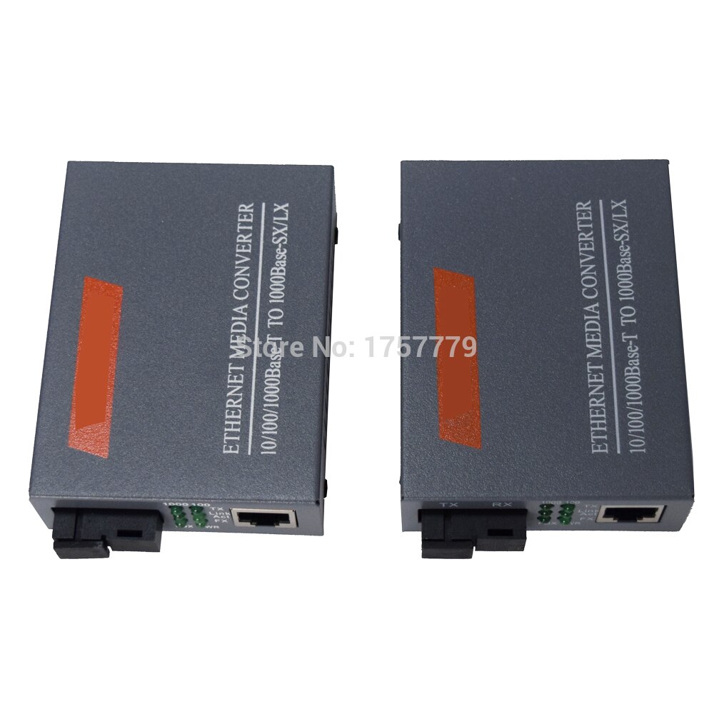 1 paar HTB-GS-03 A/B Glasvezel RJ45 Media Converter Gigabit Ethernet 1000Mbps Single Mode Fiber Converter SC poort