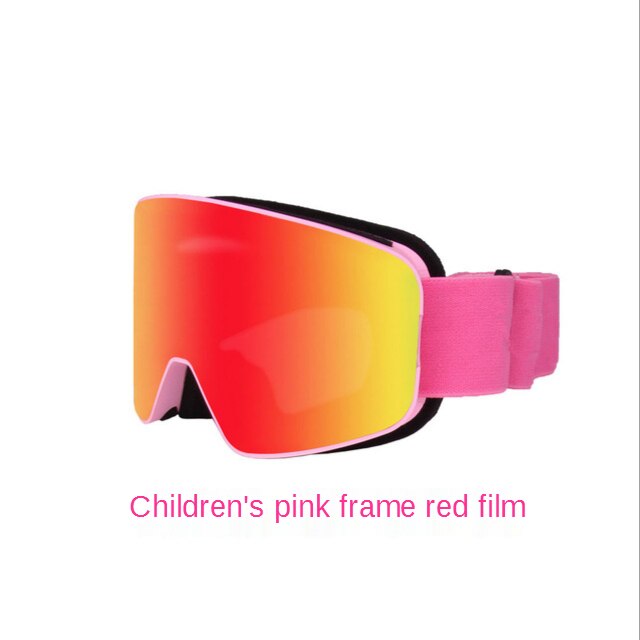 Lunettes de Snowboard à revêtement cylindrique pour adultes, lunettes de Ski Ka myopie, Double couche anti-brouillard, style Parent-enfant: child Ski goggles L