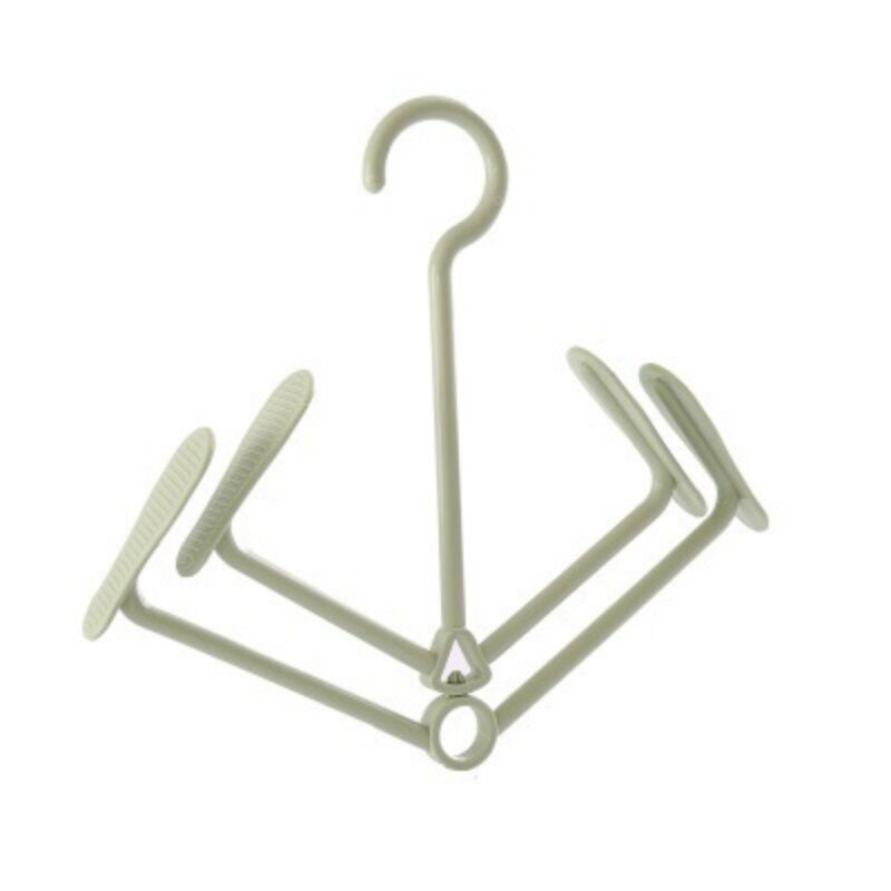 360 degrés rotatif coupe-vent chaussures cintre vêtements suspendus crochet support séchage sacs chaussures pantoufle vêtements Stand arbre: Type B Green