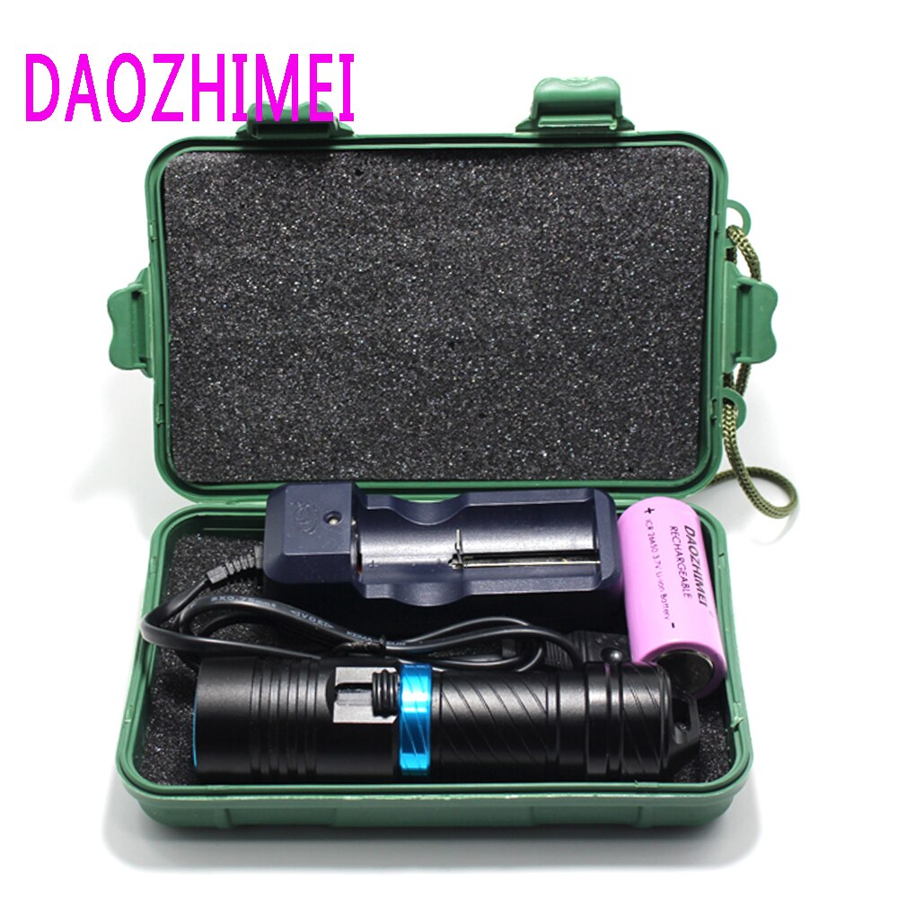 5000Lm XM-L2 Waterdicht Duik Onderwater 80 Meter LED Duiken Zaklamp Fakkel Lamp Licht Camping Lanterna Met Traploos dimmen
