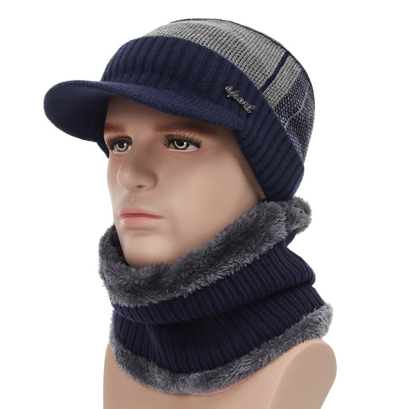 Chapeaux d'hiver pour hommes, bonnets, casquettes d'hiver, écharpes en laine, cagoules, masques, bonnets tricotés: Gris