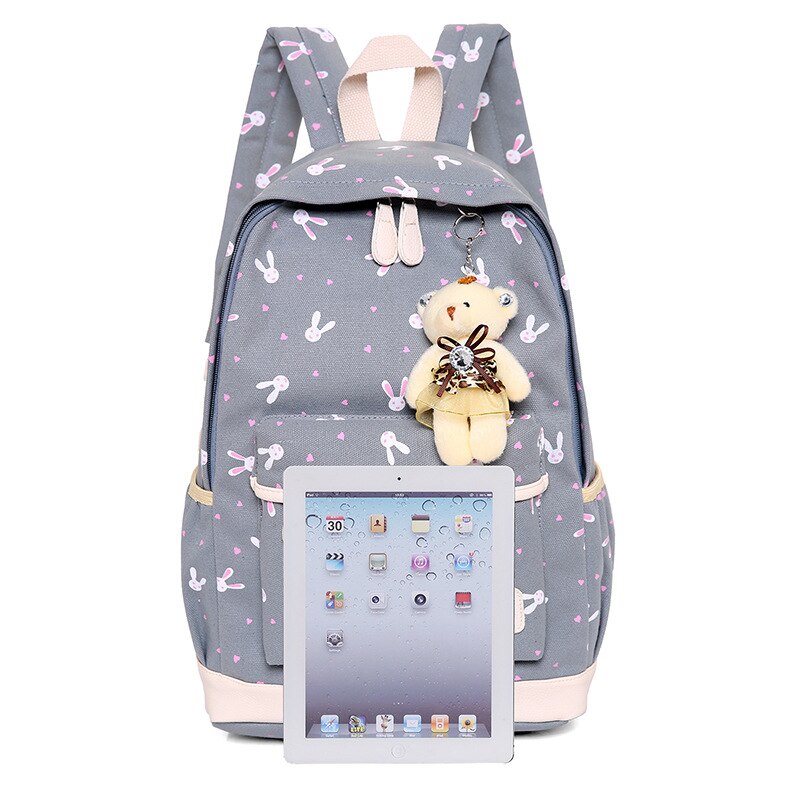 cartoon printing 3pcs/set school bags for women girls Fresh backpacks School backpack rucksack bag mochila escolar
