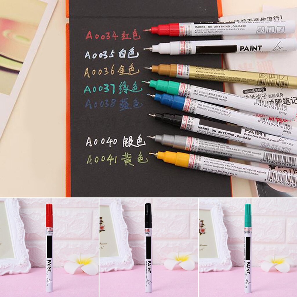Brand and Universal 0.7mm Extra Fine Point Permanent Paint Metallic Marker Pen DIY Art